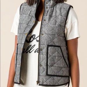 Miami Quilted Blue + White Vest, size S.